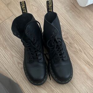 Dr. Martens Black Soft Leather Boots